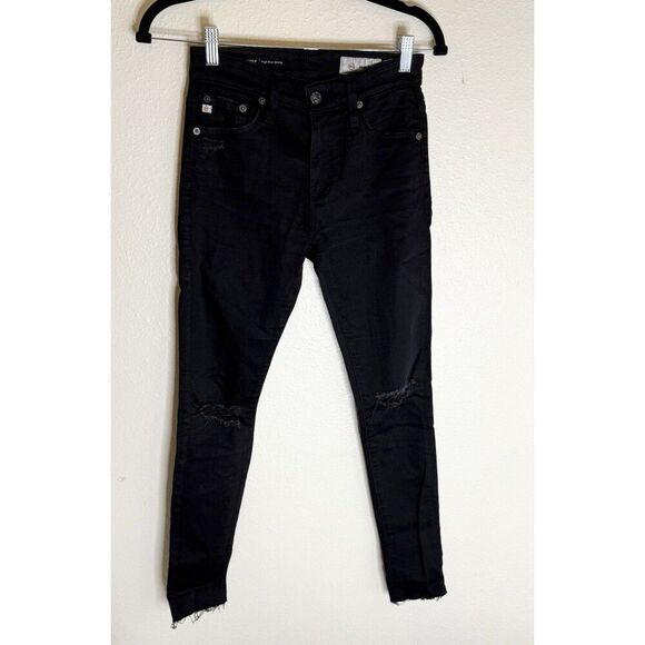 Adriano Goldschmeid Farrah Ankle High Rise Skinny Size 24R Black - Picture 1 of 4